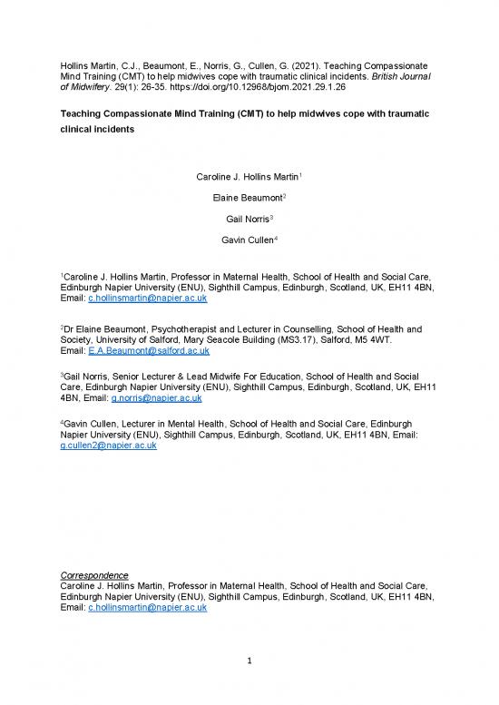 picture1_Education Pdf 110169 | Teaching Compassionate Mind Training To Help Midwives Cope With Traumatic Clinical 1