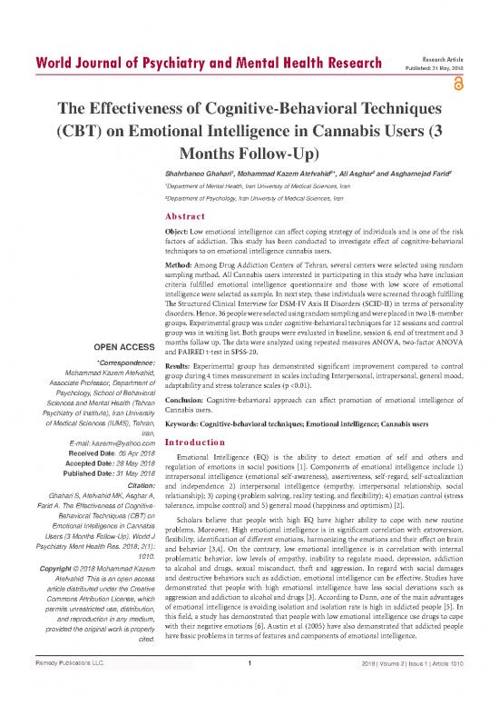 picture1_Study Pdf 111644 | The Effectiveness Of Cognitive Behavioral Techniques Cbt On Emotional Intelligence In Cannabis Users 3 Months Follow Up 282
