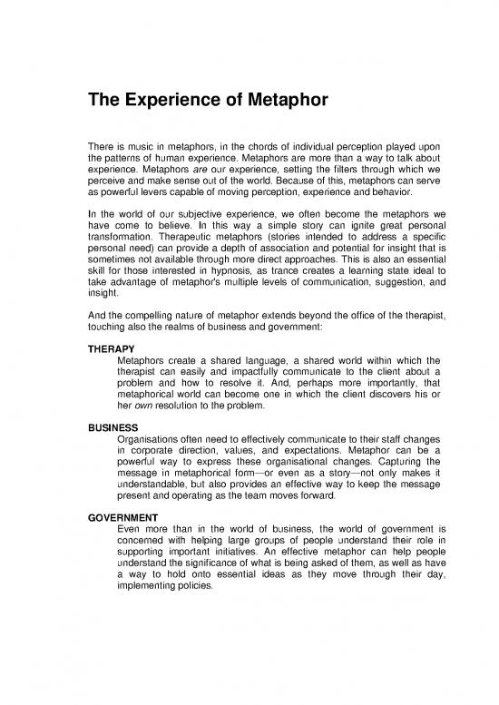 picture_Learning Pdf 111309 | The Experience Of Metaphor