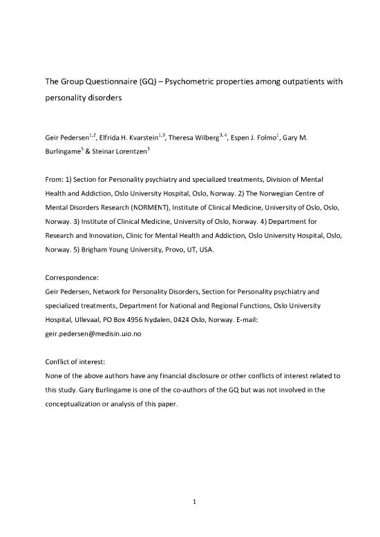 Group Therapy Questionnaire Pdf 110137 | The Group Questionnaire %28gq ...