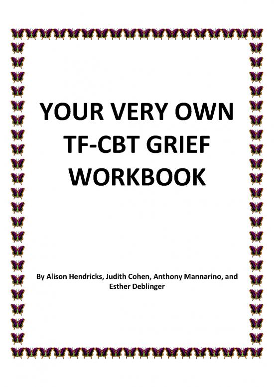 cbt homework for grief