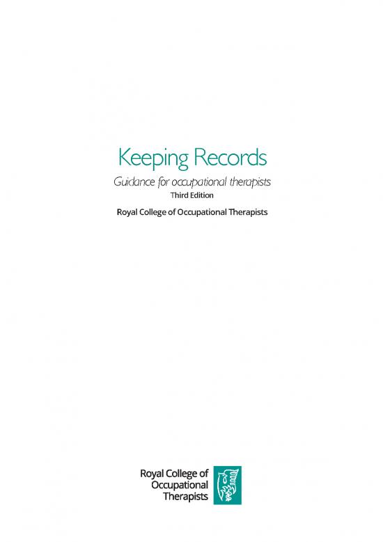 Education Pdf 111639 Keeping Records Guidance For Occupational
