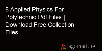 picture 8 Applied Physics For Polytechnic Pdf Files | Download Free Collection Files