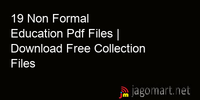 picture 19 Non Formal Education Pdf Files | Download Free Collection Files