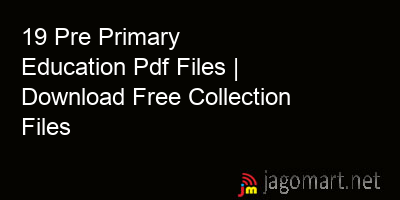 picture 19 Pre Primary Education Pdf Files | Download Free Collection Files
