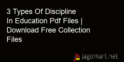 picture 3 Types Of Discipline In Education Pdf Files | Download Free Collection Files