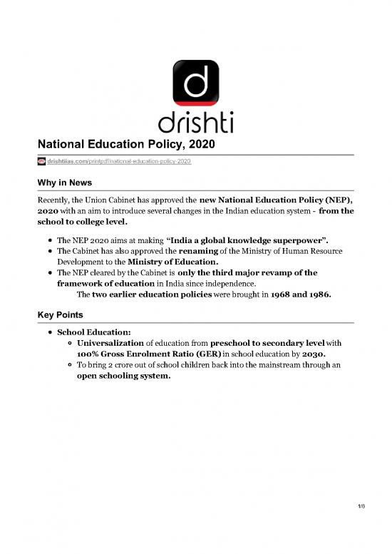 picture Education Pdf 113127 | 1596104269 National Education Policy 2020