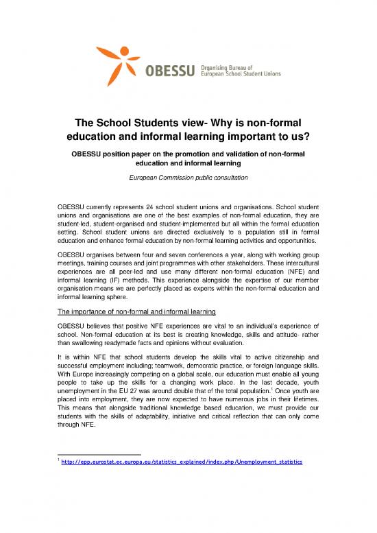 picture1_Education Pdf 113510 | 2011   Obessu Position Paper On The Promotion And Validation Of Non Formal Education And Informal Learning