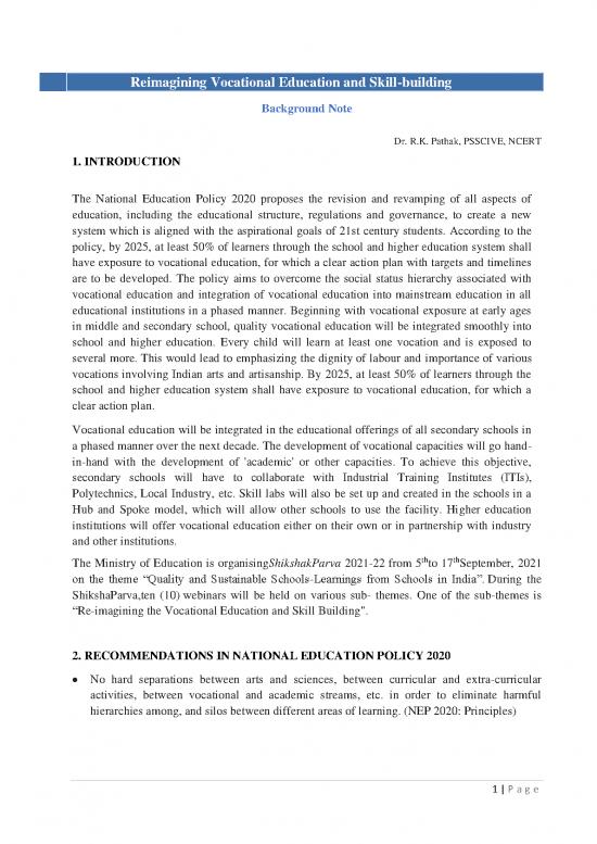 picture1_Education Pdf 113163 | Background Note Reimagining Vocational Education Skill Building Revised