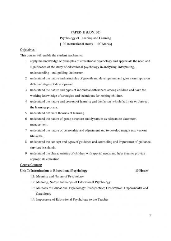 picture Educational Psychology Pdf 112918 | Bed Psychology Of Teaching And Learning 2013 14