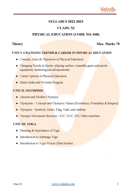 Education Pdf 112720 | Cbse Class 11 Physical Education Syllabus