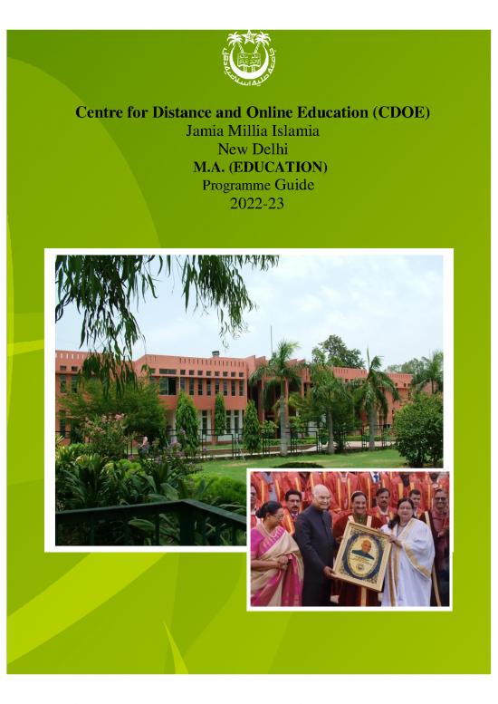 picture Education Pdf 113390 | Cdol Programmes Studies Semestermode Ma Education