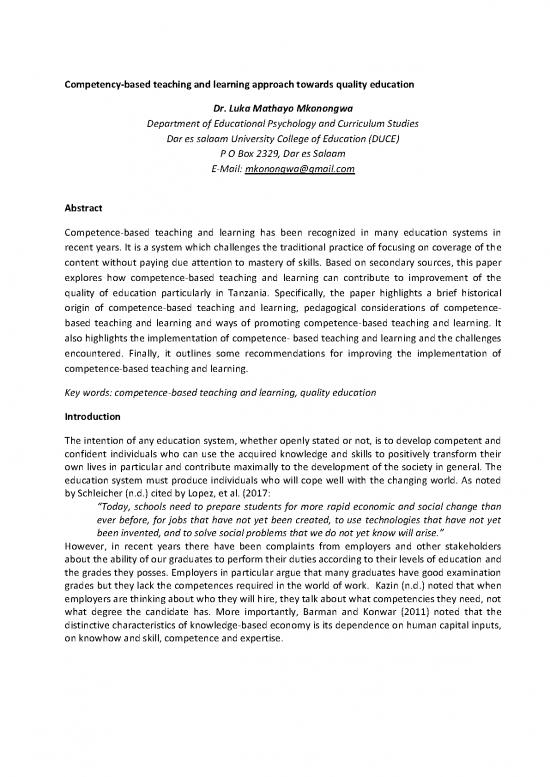 picture1_Education Pdf 113693 | Competency Based Teaching And Learning Approach Towards Quality Education
