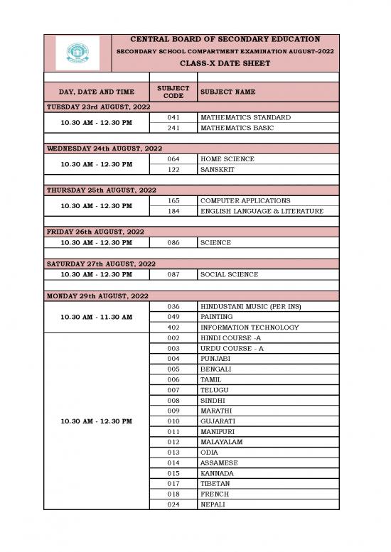 picture_Education Pdf 113008 | Comptt Datesheet Class10 2022 04082022