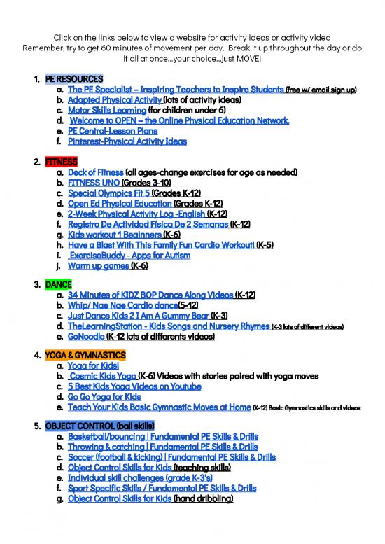 picture1_Education Pdf 112872 | Copy Of Physical Education Home Actives