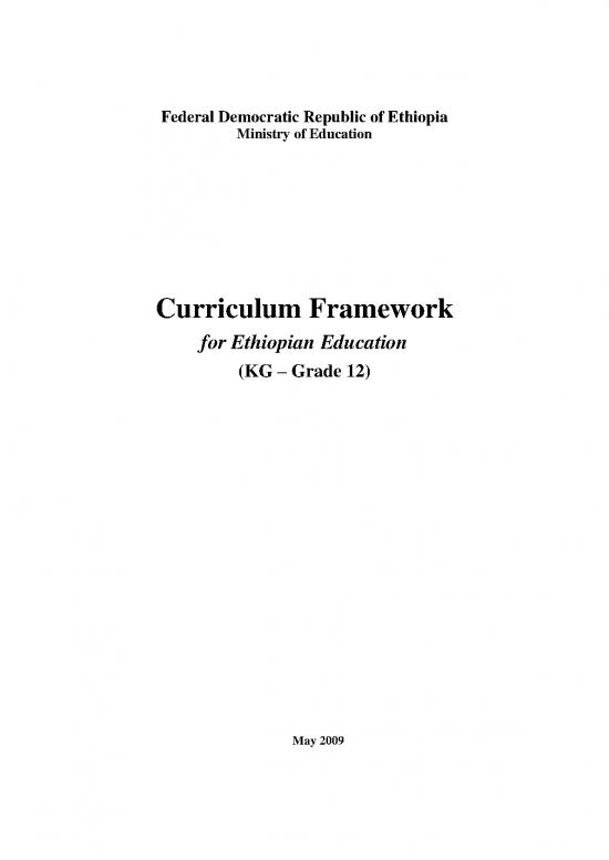 picture Education Pdf 112441 | Curriculum Framework For Ethiopian Education (kg – Grade 12)