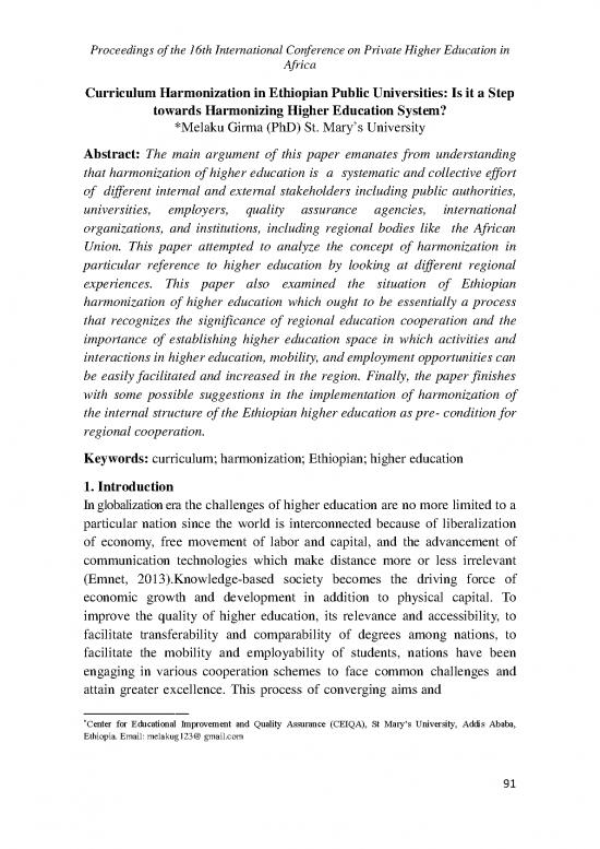 picture1_Education Pdf 112633 | Curriculum Harmonization In Ethiopian Public Universities Is It A Step