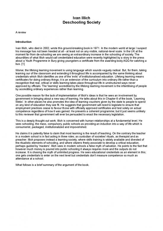 picture Education For All Pdf 114043 | Deschooling Society A Brief Summary