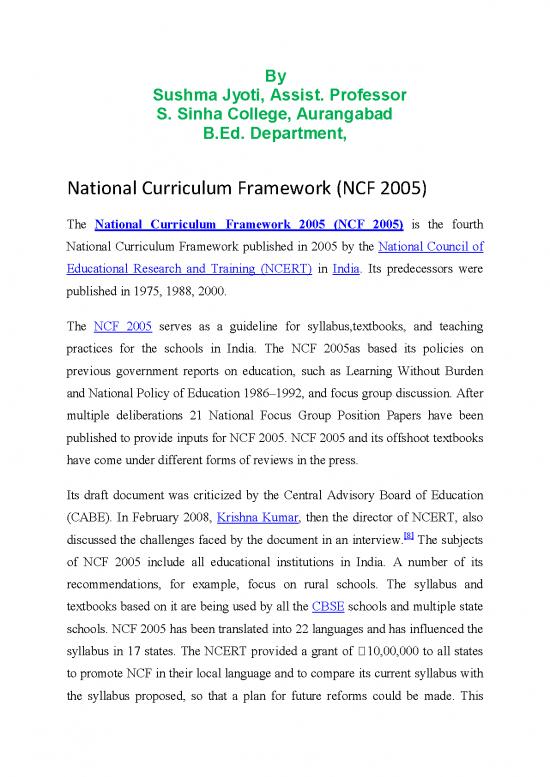 picture1_Education Pdf 113666 | E (topic  National Curriculum Framework (ncf 2005)