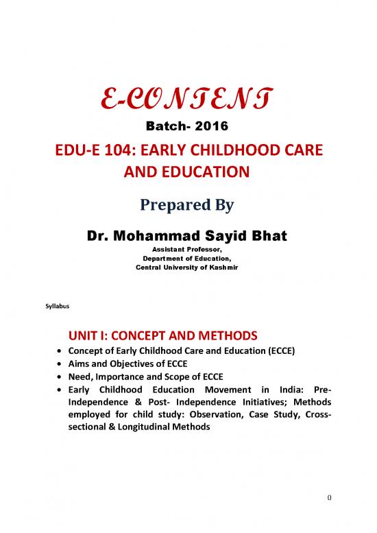 picture1_Education Pdf 113081 | Ecce   Concept And Methods   D Mohd Sayid Bhat