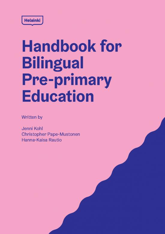 picture Pre Primary Education Pdf 114210 | Handbook For Bilingual Pre Primary Education