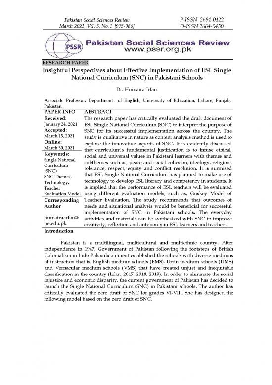 picture1_Study Pdf 114384 | Insightful Perspectives About Effective Implementation Of Esl Single National Curriculum Snc In Pakistani Schools