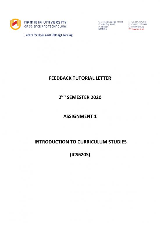 picture_Learning Pdf 113504 | Introduction To Curriculum Studies   Ics620s Feedback Letter For Assignment 1   Sem 2 Of 2020