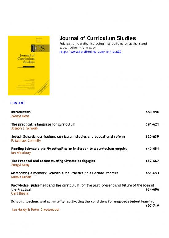 picture1_Curriculum Studies Pdf 114275 | Journal Of Curriculum Studies