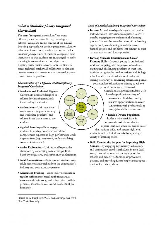 picture1_Integrated Curriculum Pdf 113935 | Ll What Is Multidisciplinary Integrated Curriculum V2 1