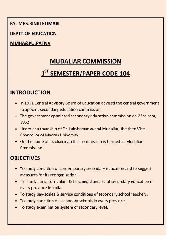 education commission report 1966