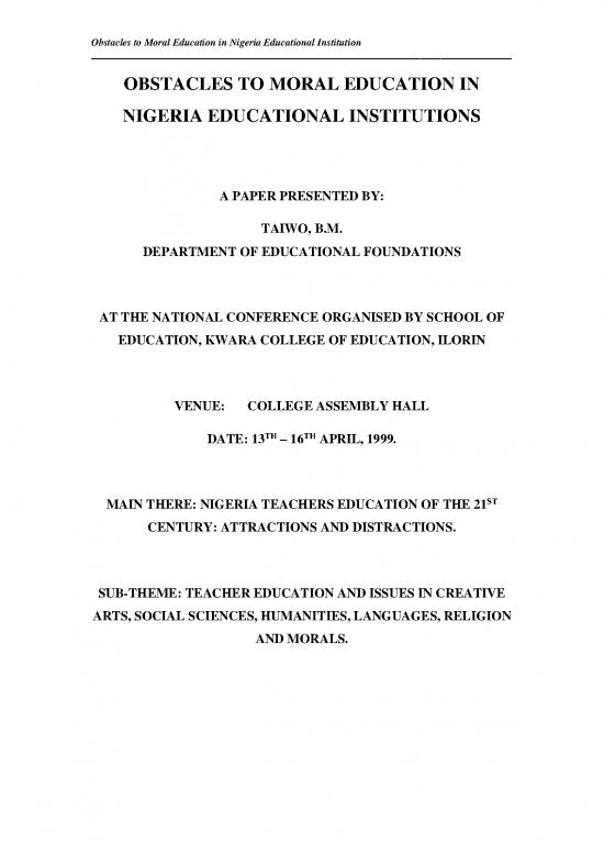 picture_Education Pdf 113421 | Obstacles Moral Education Nigeria Educational Institution Taiwo Mb Conf