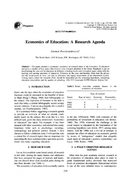 picture Education Pdf 113077 | Psacharopoulous