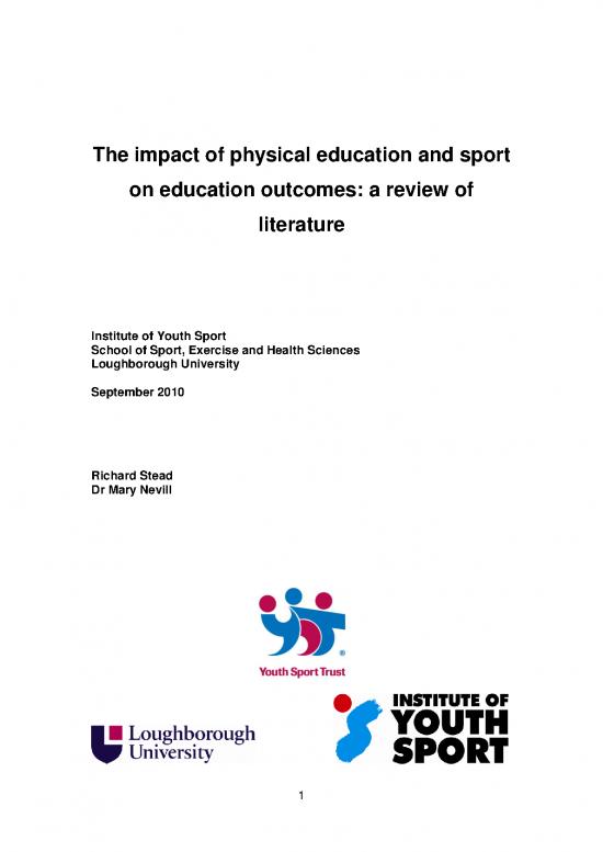picture Education Pdf 113293 | Stead And Neville   The Impact Of Physical Education And Sport On Education Outcomes 0