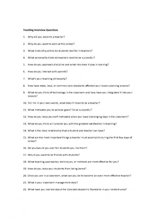 picture1_Learning Pdf 113063 | Teacher Interview Questions