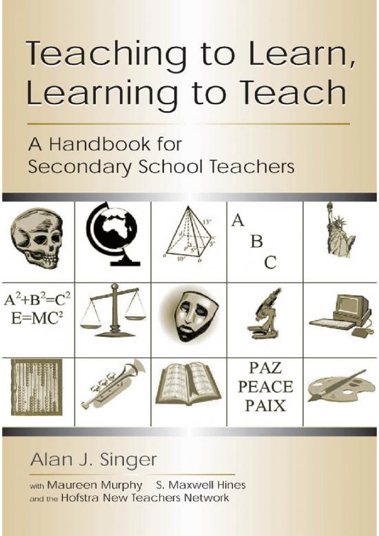 picture Teachers Handbook 113807 | Teaching To Learn, Learning To Teach ( Pdfdrivcom )