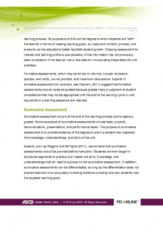 Learning Pdf 112558 Di Assessment M1 Reading Assessment