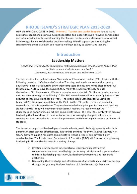 Education Pdf 113601 Ri Standards For Educational Leadership