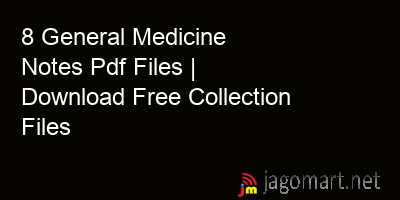 picture 8 General Medicine Notes Pdf Files | Download Free Collection Files