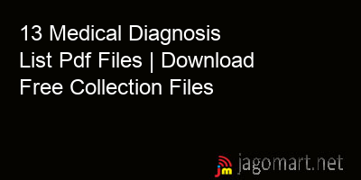 picture 13 Medical Diagnosis List Pdf Files | Download Free Collection Files