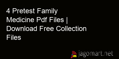 picture 4 Pretest Family Medicine Pdf Files | Download Free Collection Files