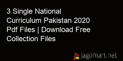 picture 3 Single National Curriculum Pakistan 2020 Pdf Files | Download Free Collection Files