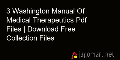 picture 3 Washington Manual Of Medical Therapeutics Pdf Files | Download Free Collection Files