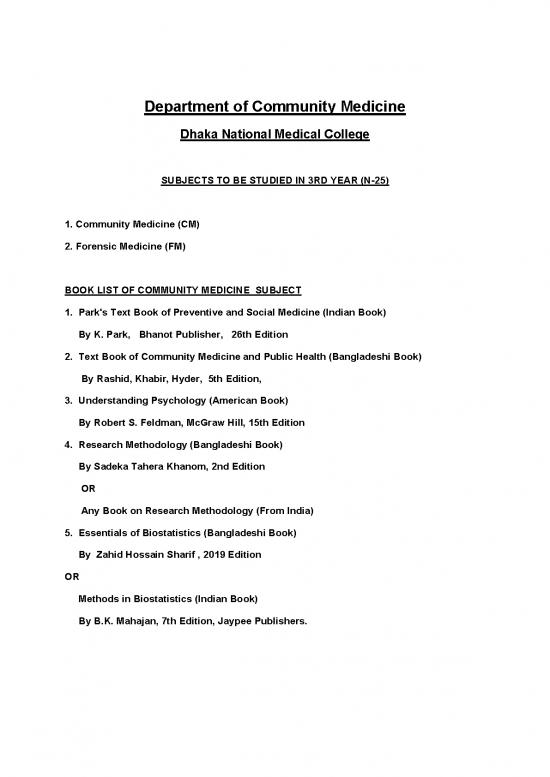 picture1_Park Community Medicine 26th Edition 116313 | 1620018799 Routine And Book List Of Community Medicine