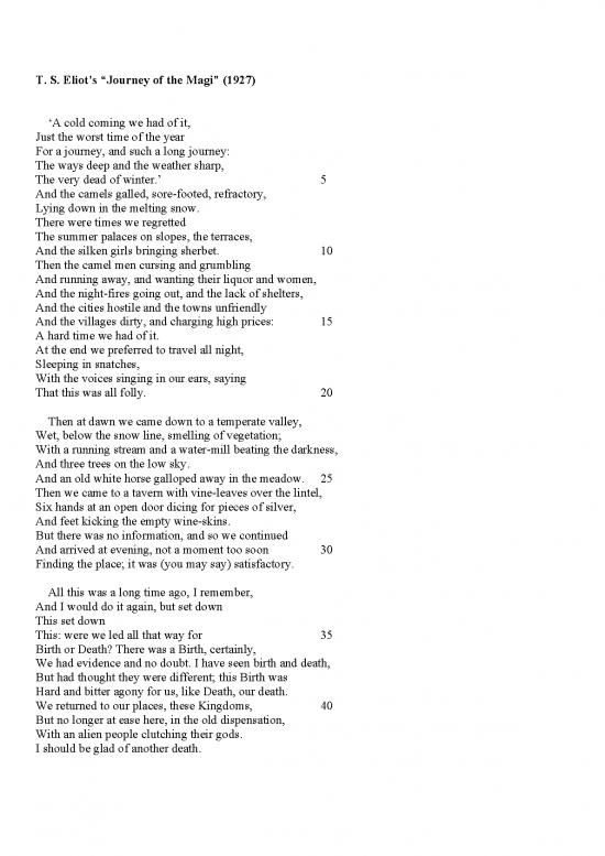 picture Journey Of The Magi Pdf 116661 | 1927 Journeyofthemagi