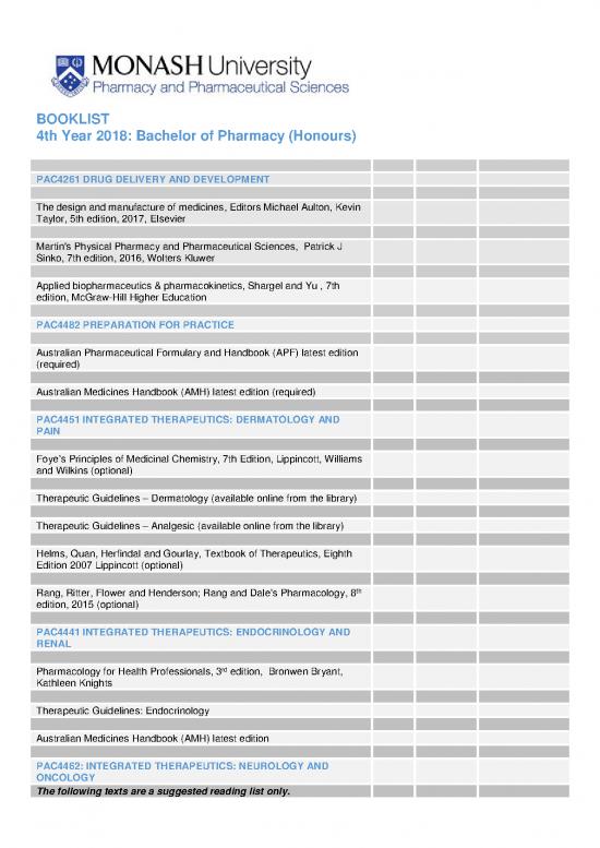 picture1_Pharmaceutical Chemistry Pdf 117222 | 2018 Bpharm 4th Year Booklist