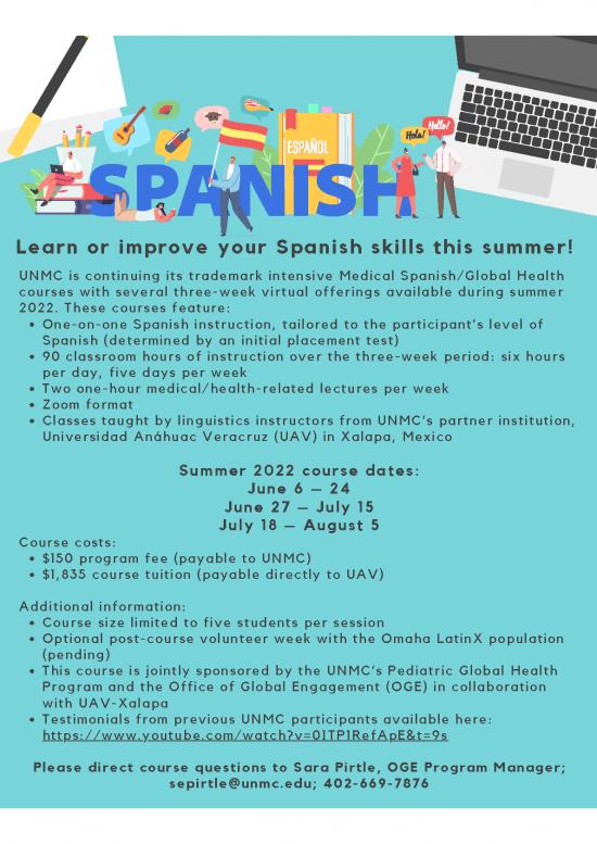 picture Medical Spanish Pdf 116438 | 2022 Medical Spanish Summer Course