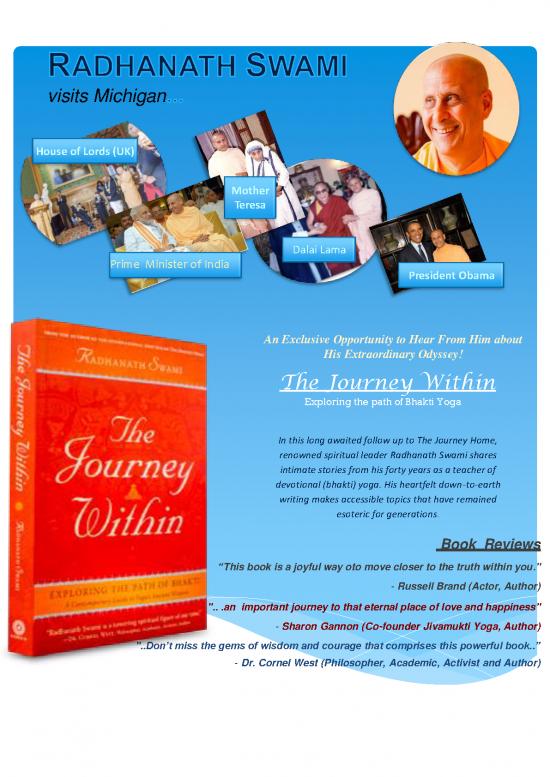 picture1_The Journey Home Radhanath Swami Pdf 116907 | About Radhanath Swampdf