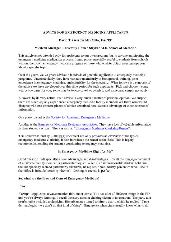 picture1_Medicine Pdf 115321 | Advice For Emergency Medicine Applicants 2017