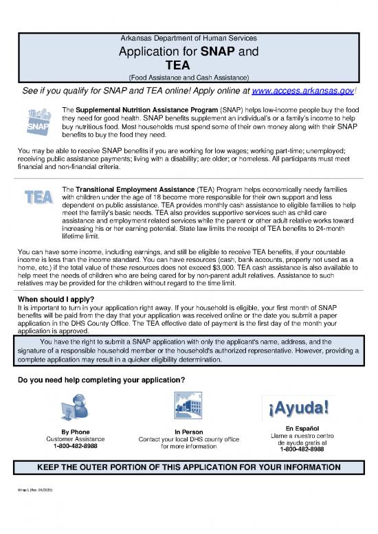 picture1_Nutrition Pdf 115274 | Application For Snap And Tea Dco 0215