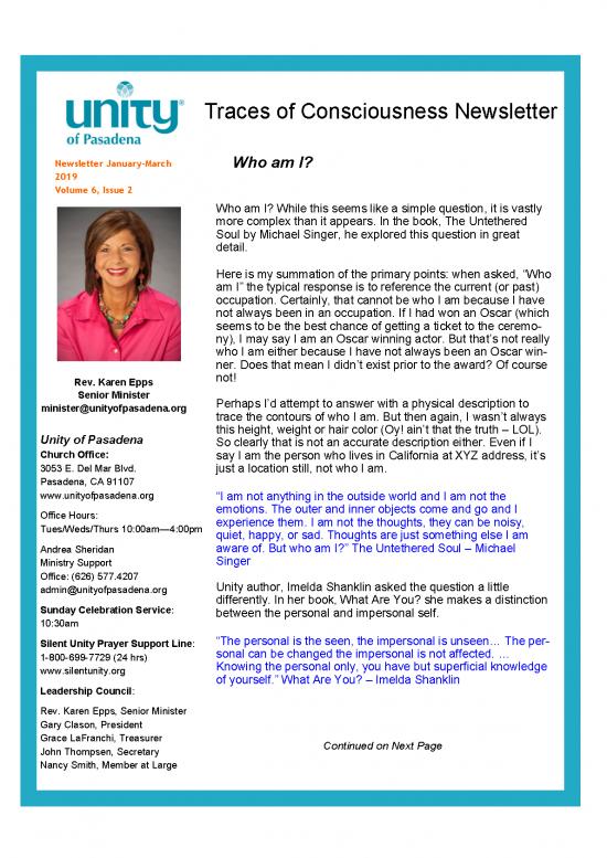 picture The Untethered Soul Pdf 117373 | April June Newsletter 2019 0